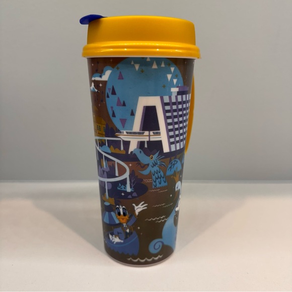 Disney World 50th Anniversary Refillable Mug Mickey Minnie Resort Cup Excellent - Picture 3 of 8